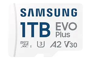 EVO Plus w/SD Adaptor 1TB Micro SDXC, Up-to 160MB/s, Expanded Storage for Gaming Devices, Android Tablets and Smart Phones, Memory Card