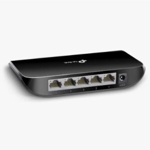 5 Port Gigabit Ethernet Network Switch Hub | Plug and Play | Desktop or Wall-Mount | Plastic Case Ethernet Splitter | Fanless