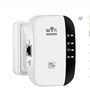WiFi Rang Extender Built-in Access Point Mode WiFi Range Extender 2.4 GHz 300 Mbps Wifi Speed Single Band Internal & External Antenna Access Point Mode  (White)