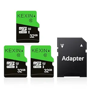 Micro SD Card 32GB 3 Pack MicroSDHC Memory Card Class 10 High Speed Card Micro SD 32 GB UHS-I TF Card, C10, U1, SD Adapter Include