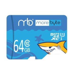 64GB MicroSD Card Shark Series 64 GB MicroSD Card Class 10 90 MB/s Memory Card Compatible with Mobile, Camera, Computer, Tablet