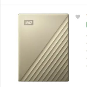 2 TB External Hard Disk Drive (HDD)  (Gold)
