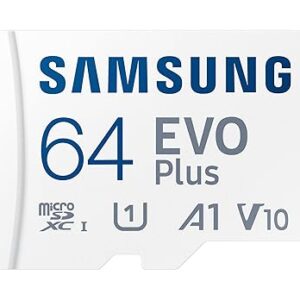 EVO Plus 64GB Micro SDXC w/SD Adaptor, Up-to 160MB/s, Expanded Storage for Gaming Devices, Android Tablets and Smart Phones, Memory Card, MB-MC64SA/IN