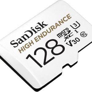 128GB High Endurance Video MicroSDXC Card with Adapter for Dash Cam and Home Monitoring Surveillance Systems