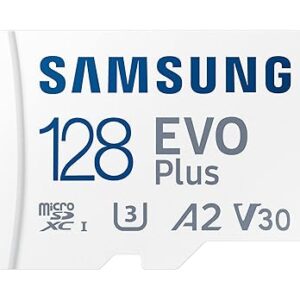 EVO Plus 128GB Micro SDXC w/SD Adaptor, Up-to 160MB/s, Expanded Storage for Gaming Devices, Android Tablets and Smart Phones, Memory Card, MB-MC128SA/IN