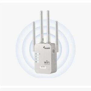 WiFi Range Extender Router to Enhance Coverage & Signal Strength, Wireless Signal Booster & Repeater with Compact Wall Plug Design & LAN Port