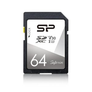 64Gb Sdxc Uhs-I Sd Memory Card, Up to 100Mb/S Read & 80Mb/S Write, Class 10 U3 V30 4K Uhd, Superior Series