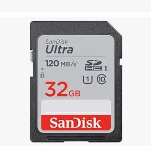 Ultra SDHC UHS-I Card 32GB 120MB/s R for DSLR Cameras, for Full HD Recording, 10Y Warranty
