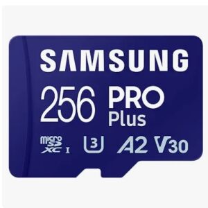PRO Plus microSD Memory Card + Adapter, 256GB MicroSDXC, Up to 180 MB/s, Full HD & 4K UHD