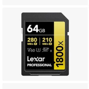Gold Series Professional 1800x 64GB UHS-II U3 SDXC Memory Card