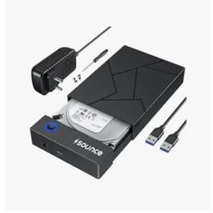 3.5 Inch Hard Drive Enclosure USB 3.0 External Hard Drive Docking Station for 3.5 2.5 inch SATA Hard Drives SSD 16TB Storage Capacity HDD Enclosure